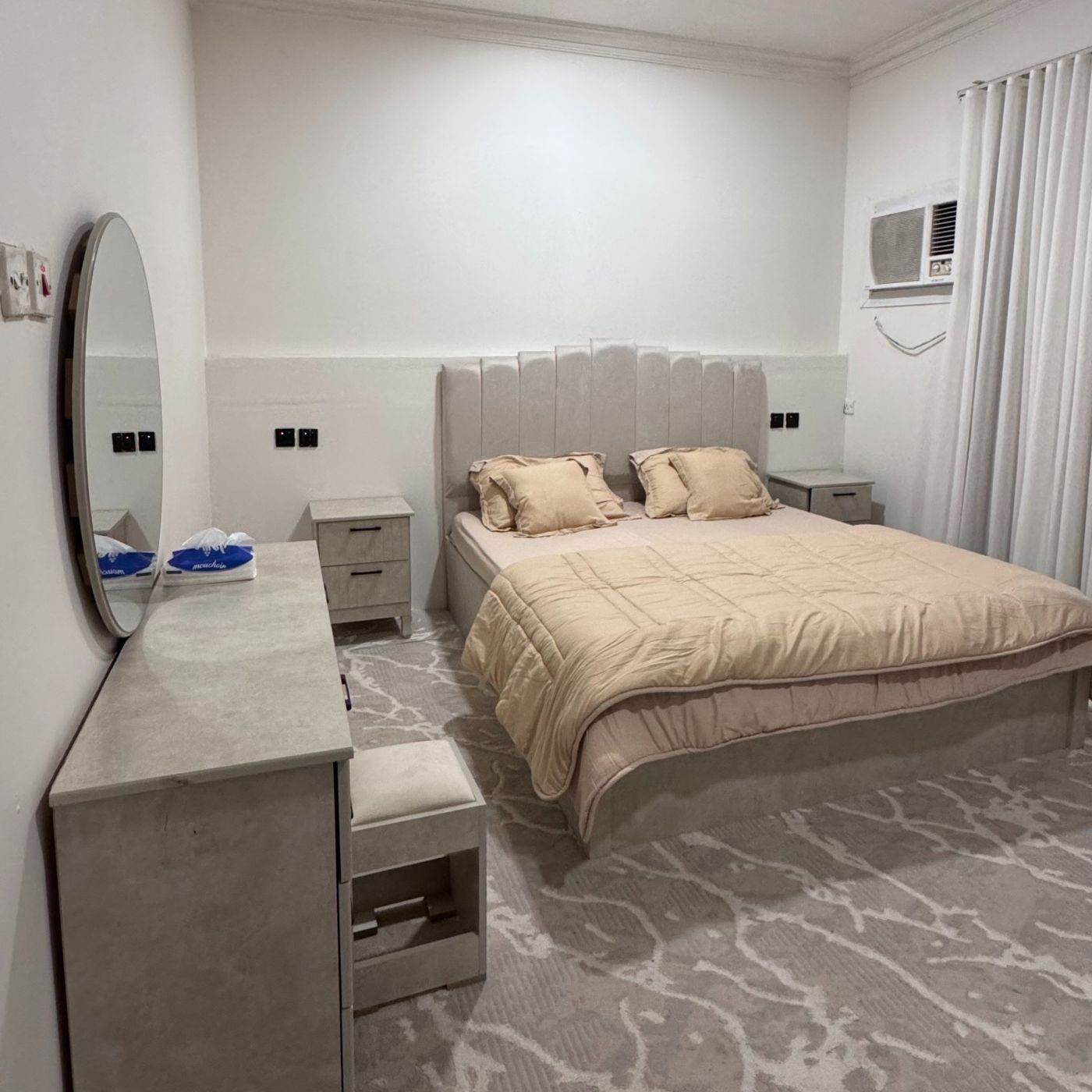Furnished apartment room and lounge
